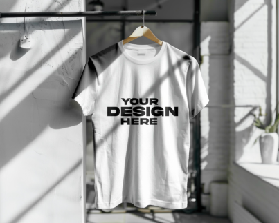 04 Free Indoor Light Hanging T-Shirt Mockup copy1